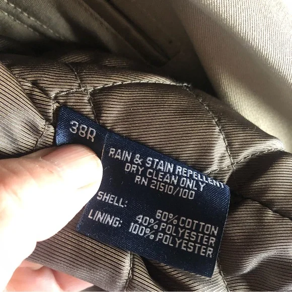 Men’s/ Unisex Hart Schaffner Marx Trench Sz 38R - Picture 12 of 14